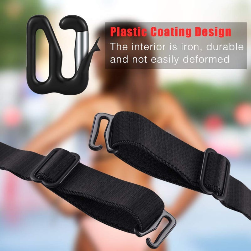 SelfTek 120 Pieces Bra Strap Clips Hook for Back, 8mm Bra Converting Racerback Adjuster Clips Lingerie Strap Slides and Rings for Swimsuit To-ps and Slip Dress with a Box - Image 2